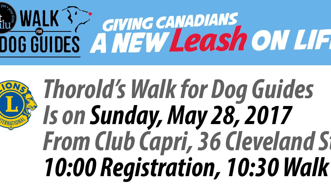 Walk for Dog Guides Coming May 28!